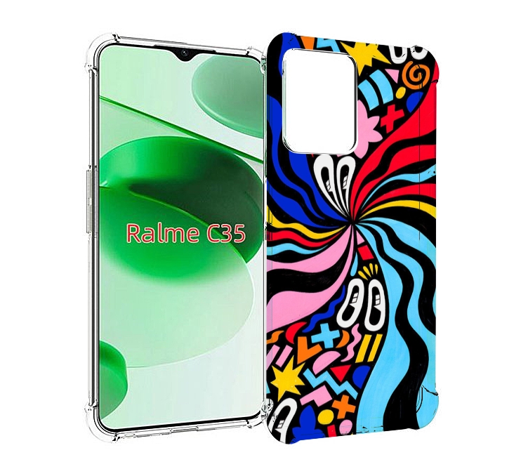 

Чехол MyPads волнистая-абстракция для Realme C35 / Narzo 50A Prime, Прозрачный, Tocco