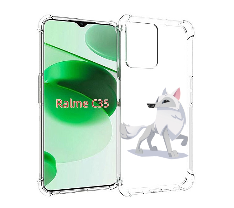 

Чехол MyPads волчок-серый для Realme C35 / Narzo 50A Prime, Прозрачный, Tocco