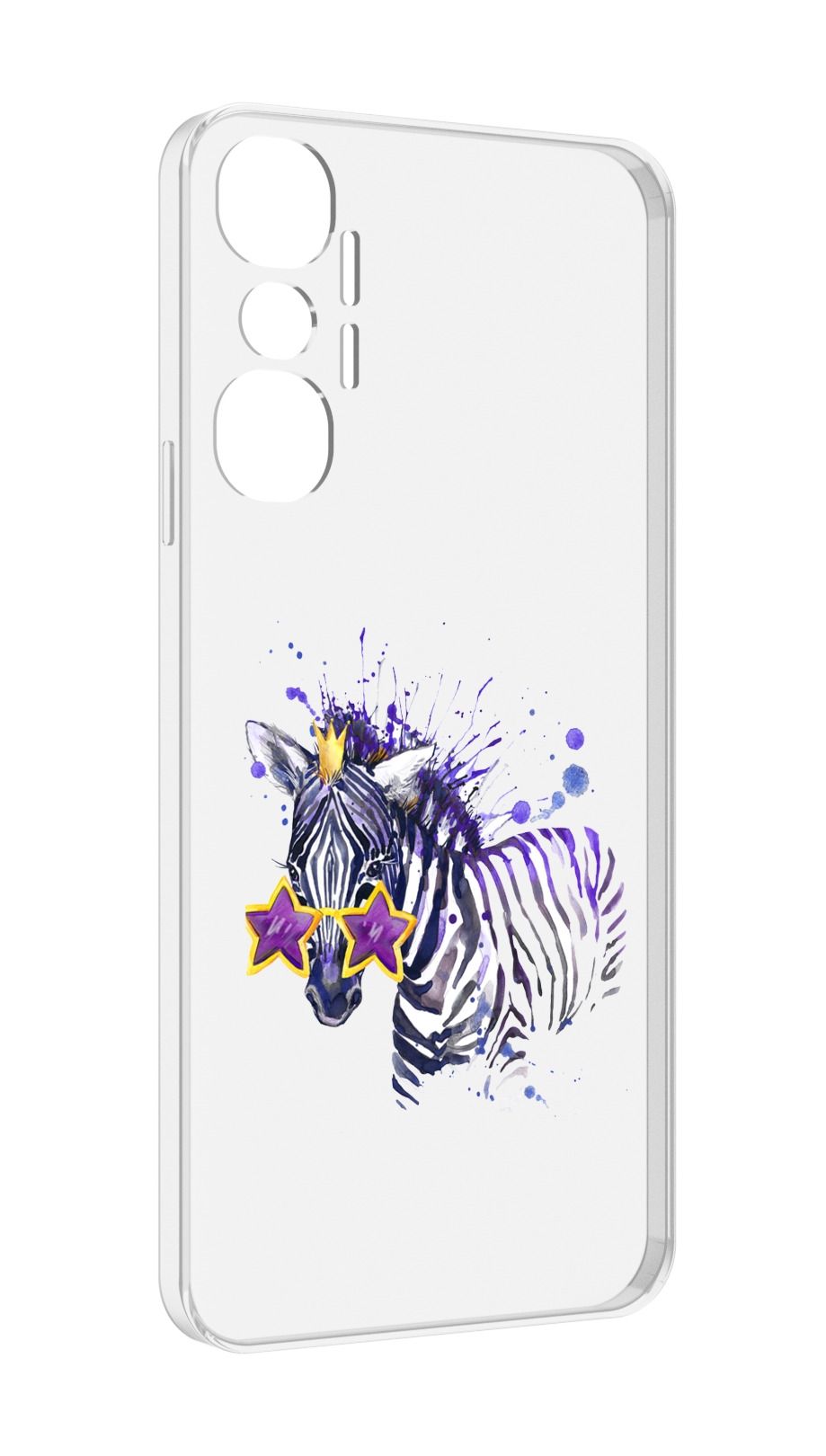 

Чехол MyPads акварельная зебра для Infinix Hot 20 4G, Прозрачный, Tocco