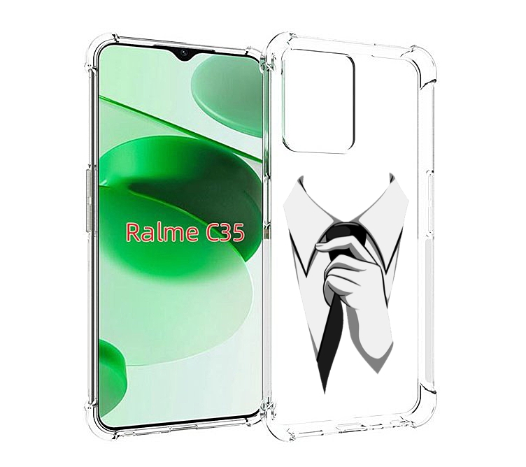 Чехол MyPads галстук для Realme C35 / Narzo 50A Prime