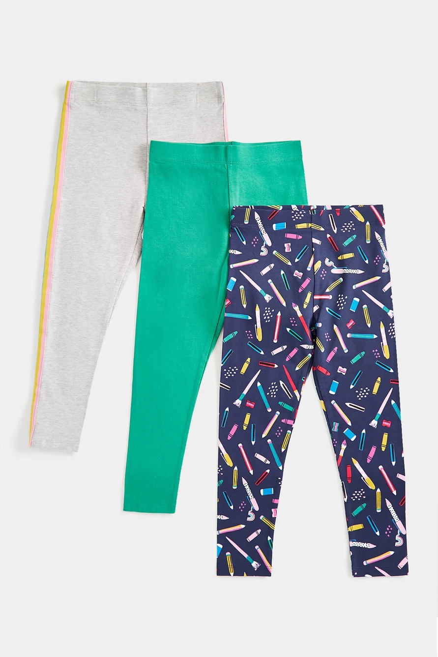 

Леггинсы детские 3 шт Mothercare MC-CA450, мультиколор, 128, Синий;серый;зеленый, MC-CA450