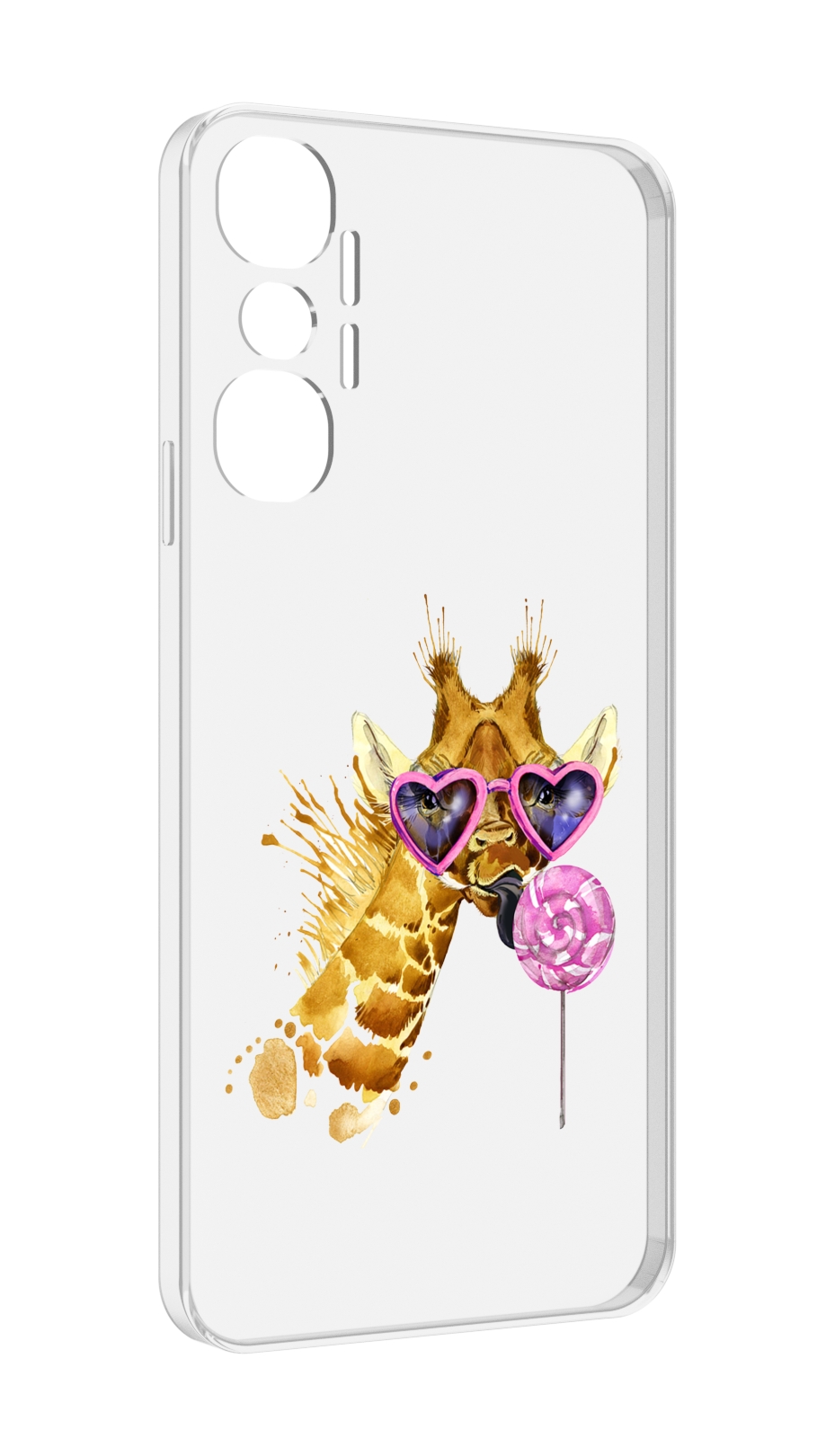 

Чехол MyPads акварельный жираф для Infinix Hot 20 4G, Прозрачный, Tocco