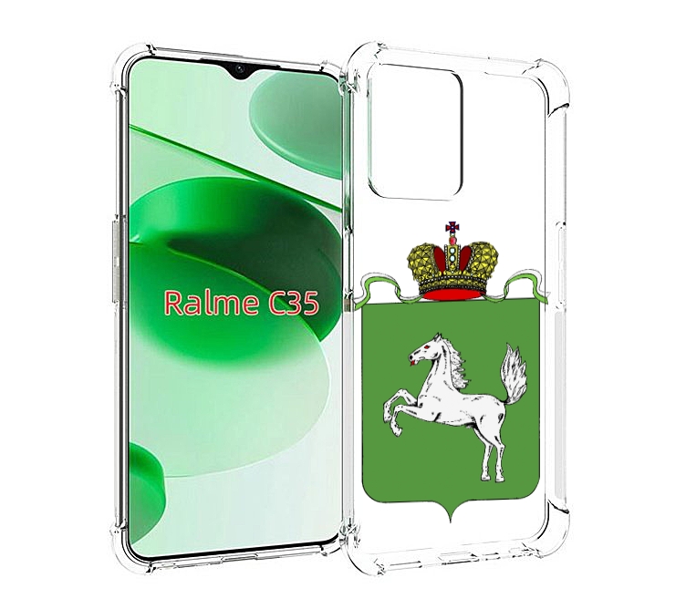 

Чехол MyPads герб томская область для Realme C35 / Narzo 50A Prime, Прозрачный, Tocco