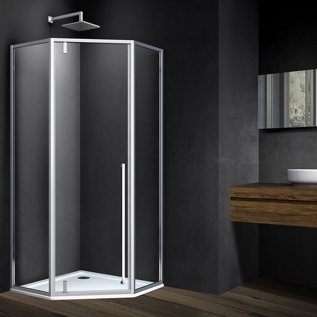 

Душевой уголок Vincea Penta VSP-3P 100x100 CL