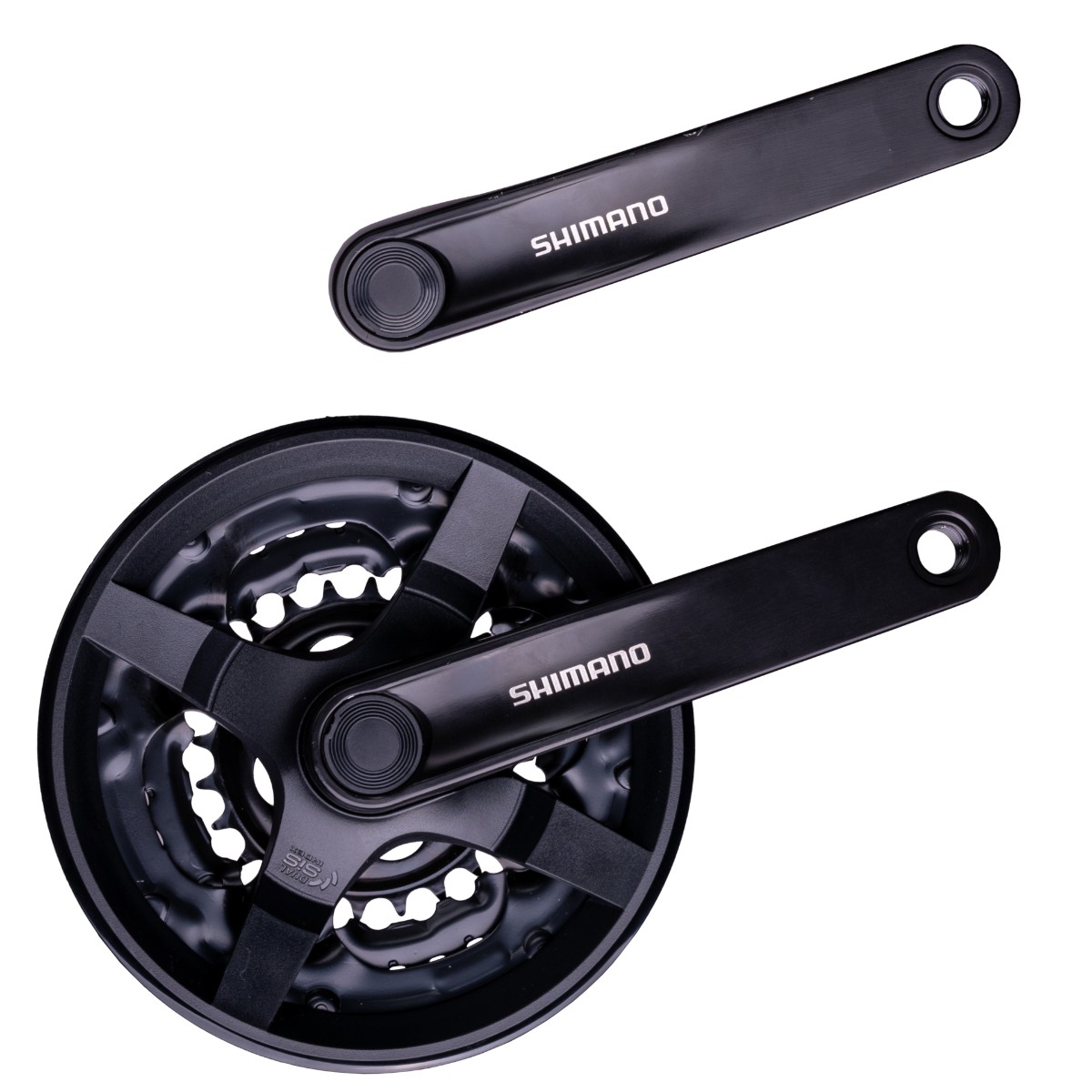 

Шатуны велосипедные Shimano Alivio FC-T4010 26-36-48Т 170 мм черные, Черный