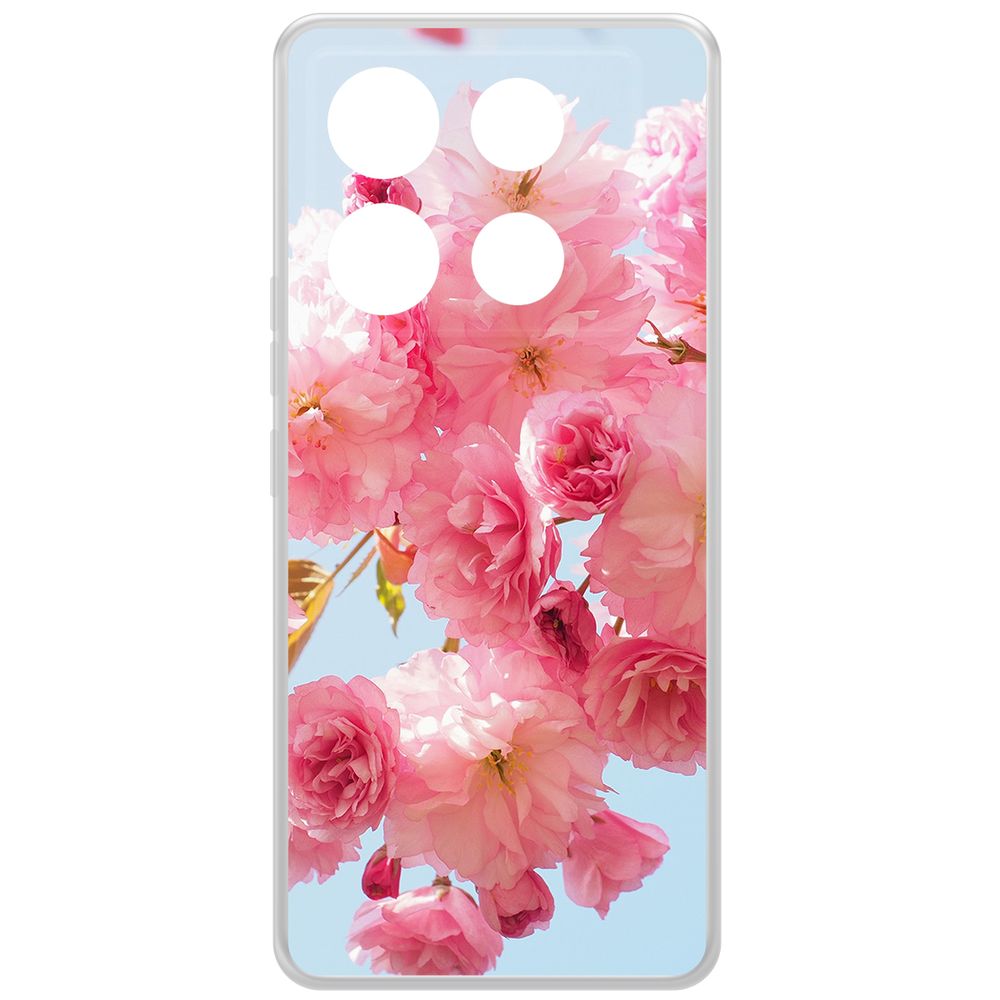 

Чехол-накладка Krutoff Clear Case Сакура для INFINIX Note 40 Pro 5G, Прозрачный