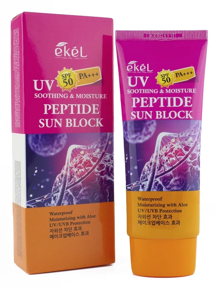 

Солнцезащитный крем для лица Ekel, с пептидами SPF 50+/PA+++, 70 мл