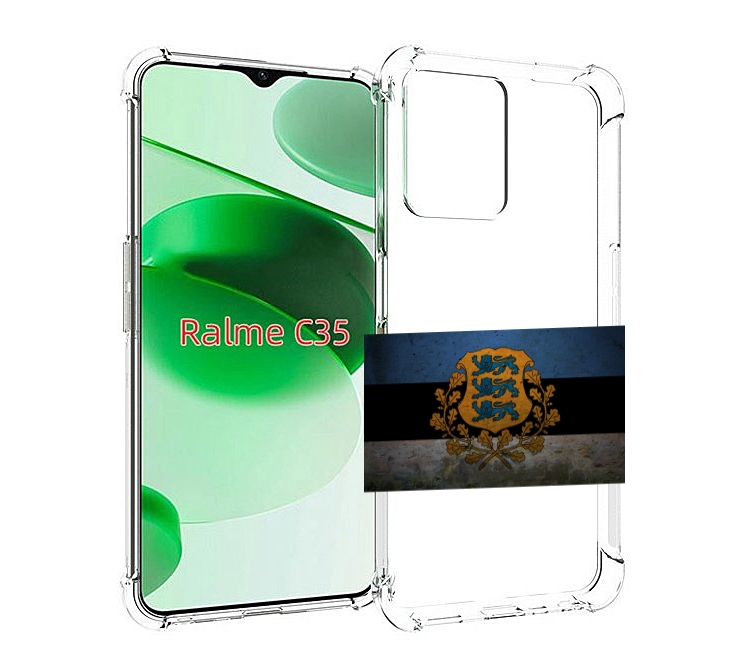 

Чехол MyPads герб флаг эстонии-1 для Realme C35 / Narzo 50A Prime, Прозрачный, Tocco