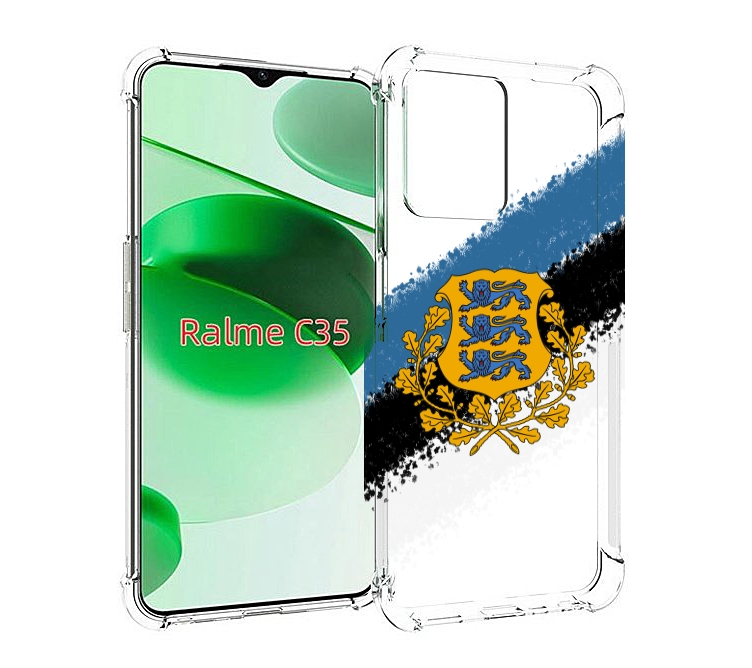 

Чехол MyPads герб флаг эстонии-2 для Realme C35 / Narzo 50A Prime, Прозрачный, Tocco