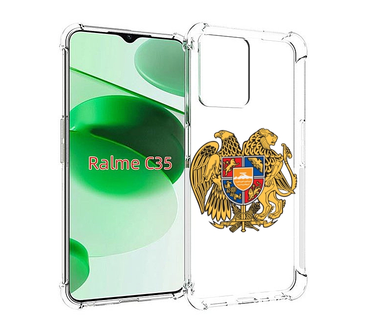 

Чехол MyPads герб-армении для Realme C35 / Narzo 50A Prime, Прозрачный, Tocco