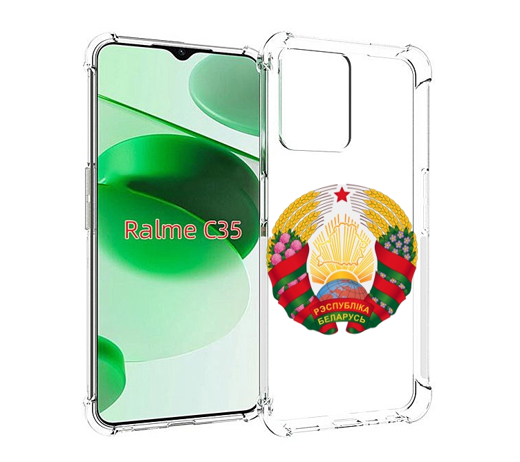 

Чехол MyPads герб-беларуси для Realme C35 / Narzo 50A Prime, Прозрачный, Tocco