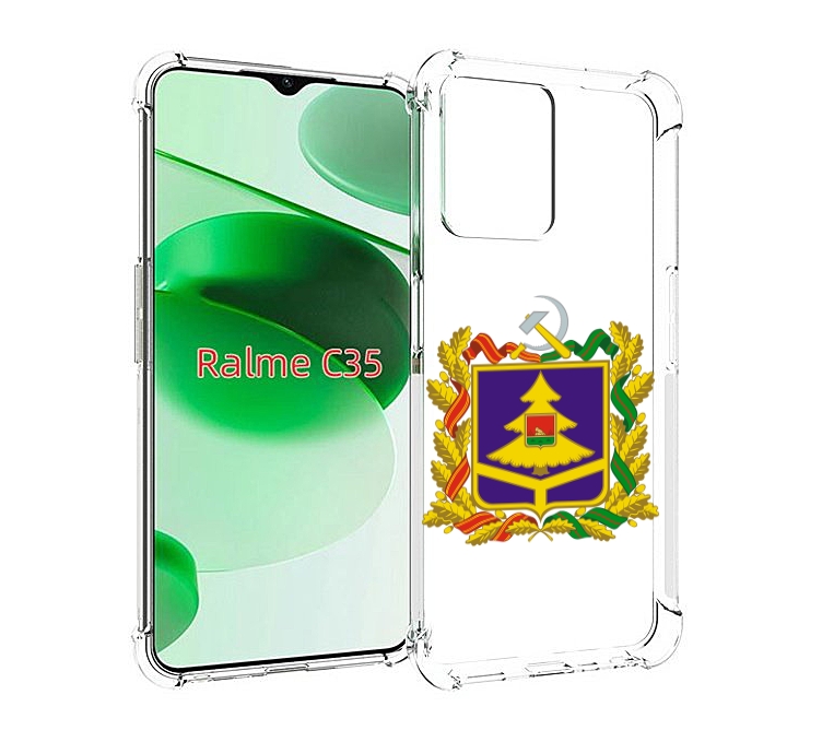 

Чехол MyPads герб-брянскои-области для Realme C35 / Narzo 50A Prime, Прозрачный, Tocco