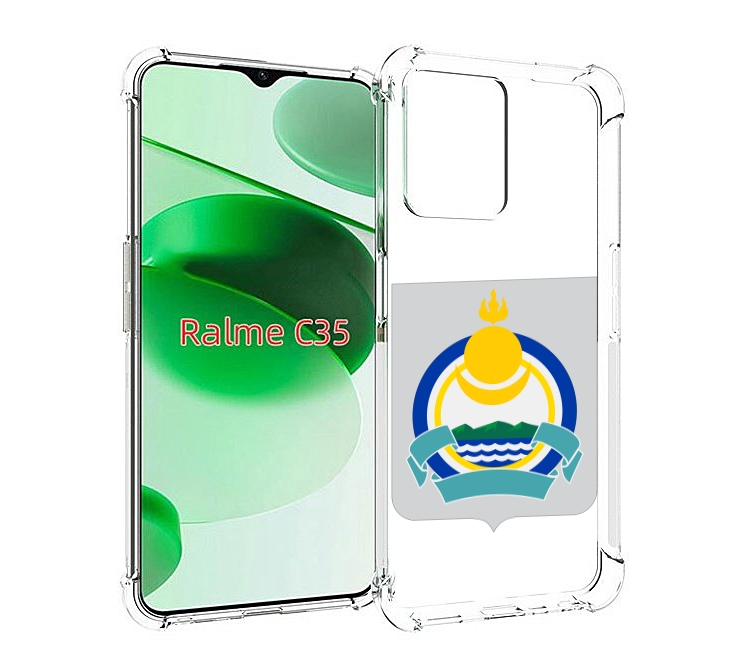 

Чехол MyPads герб-бурятия для Realme C35 / Narzo 50A Prime, Прозрачный, Tocco