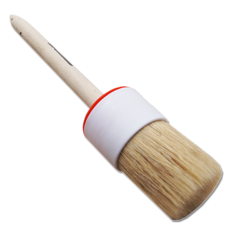 Кисть малярная SANTOOL круглая, натуральная щетина с деревянной ручкой (50 мм) шумовка для казана узбекская 48см диаметр 14см с деревянной ручкой