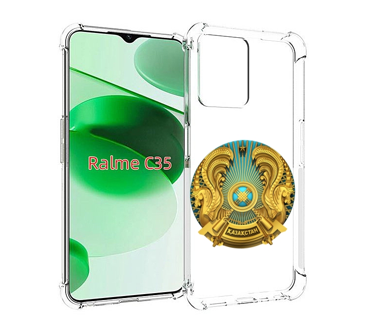 

Чехол MyPads герб-казахстана для Realme C35 / Narzo 50A Prime, Прозрачный, Tocco