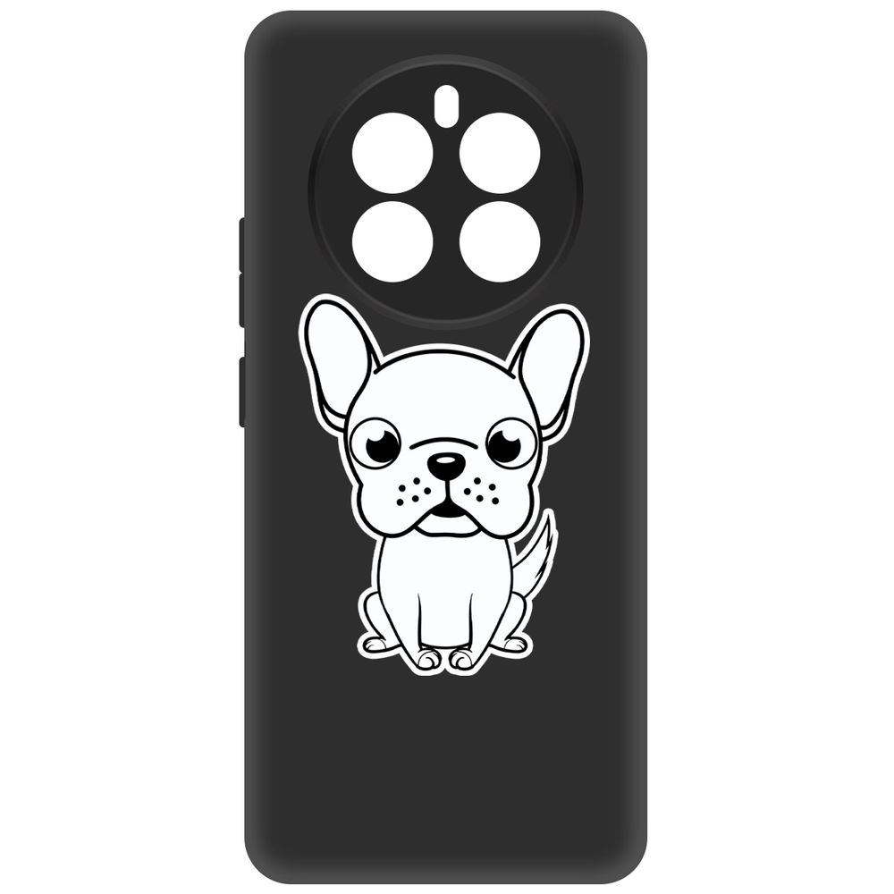 

Чехол-накладка Krutoff Soft Case Черно-белый щенок для Realme 12+ 5G черный
