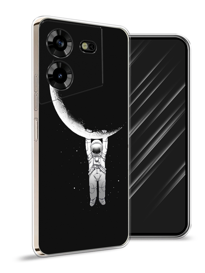 

Чехол Awog на Tecno Pova 5 "Космонавт", Белый;черный, 303950-4