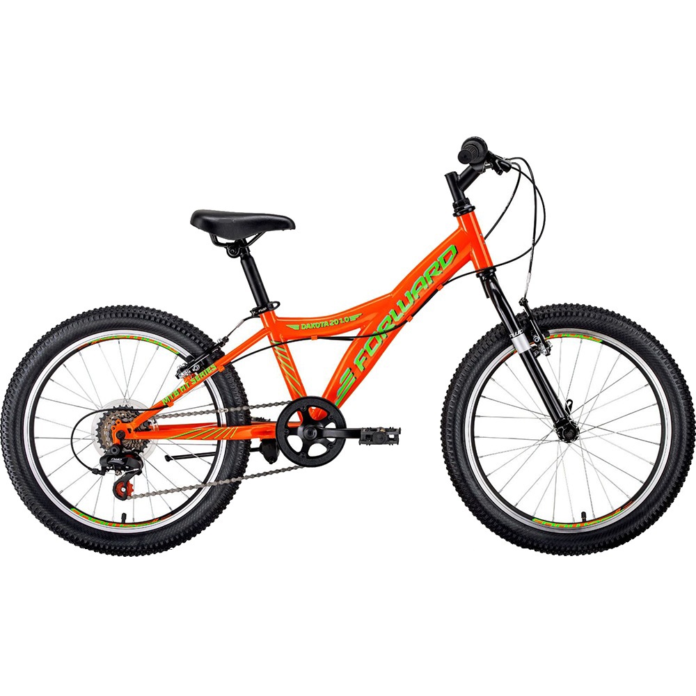 фото Двухколесный велосипед forward 2020, оранжевый/светло-зеленый