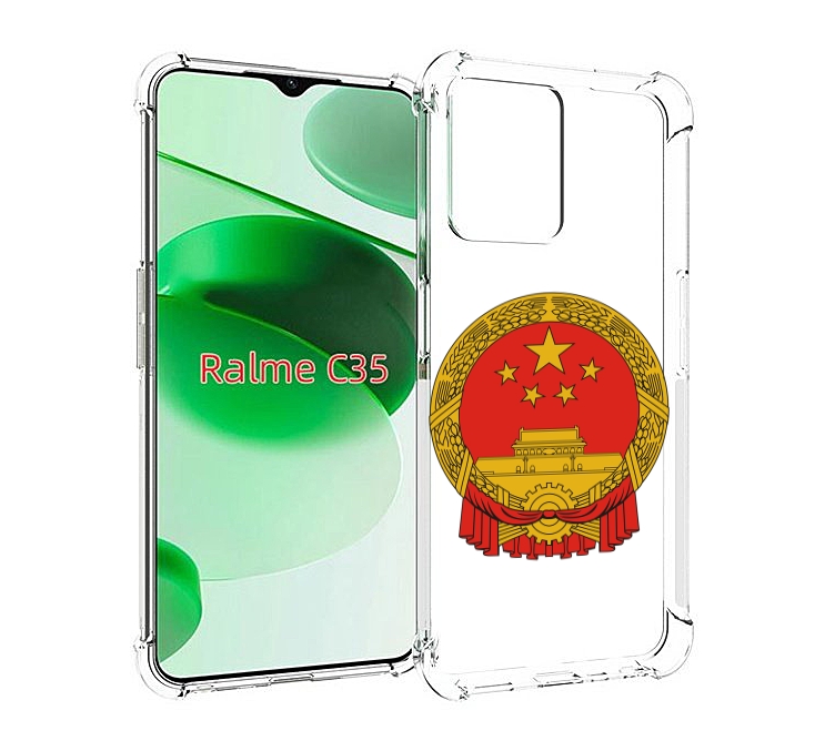 

Чехол MyPads герб-китаи для Realme C35 / Narzo 50A Prime, Прозрачный, Tocco
