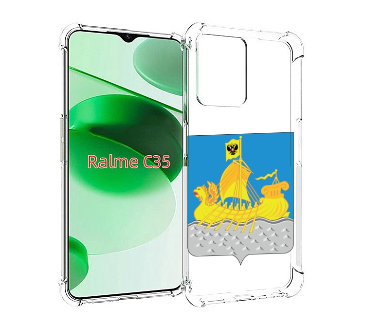 

Чехол MyPads герб-косромская-область для Realme C35 / Narzo 50A Prime, Прозрачный, Tocco