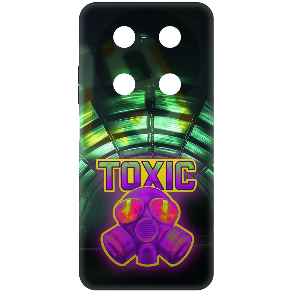 Чехол-накладка Soft Case Cтандофф 2 (Standoff 2) - Стикер Toxic для ITEL RS4 черный