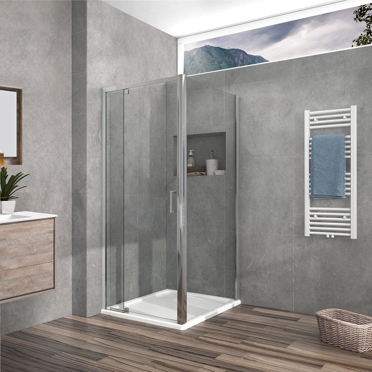 

Душевой уголок Vincea Intra VSR-1I 80-90x80 CL