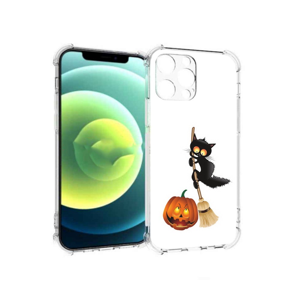 

Чехол MyPads Tocco для Apple iPhone 13 Pro хэлуинский котик (PT163086.612.667), Прозрачный, Tocco