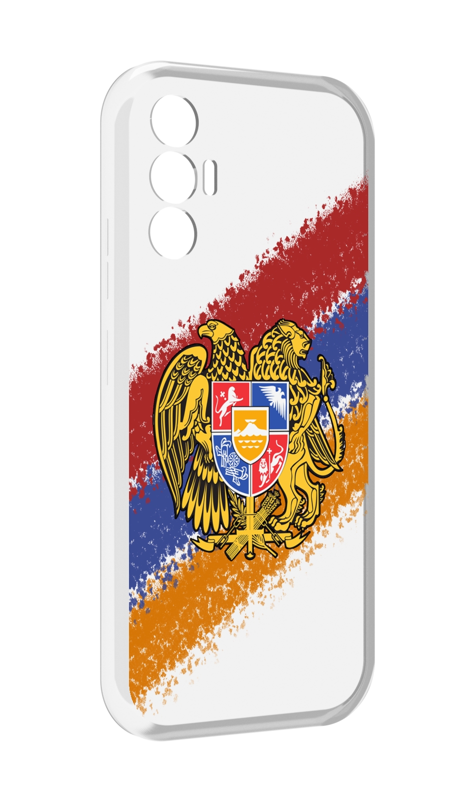 

Чехол MyPads флаг герб Армении для Tecno Pova 3, Прозрачный, Tocco