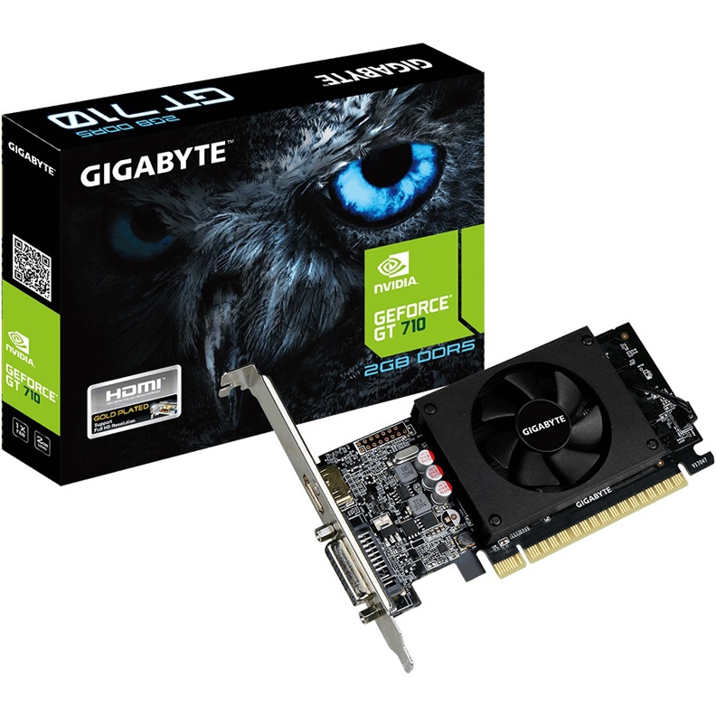 фото Видеокарта gigabyte nvidia geforce gt 710 lp rev. 2.0 (gv-n710d5-1gl rev. 2)