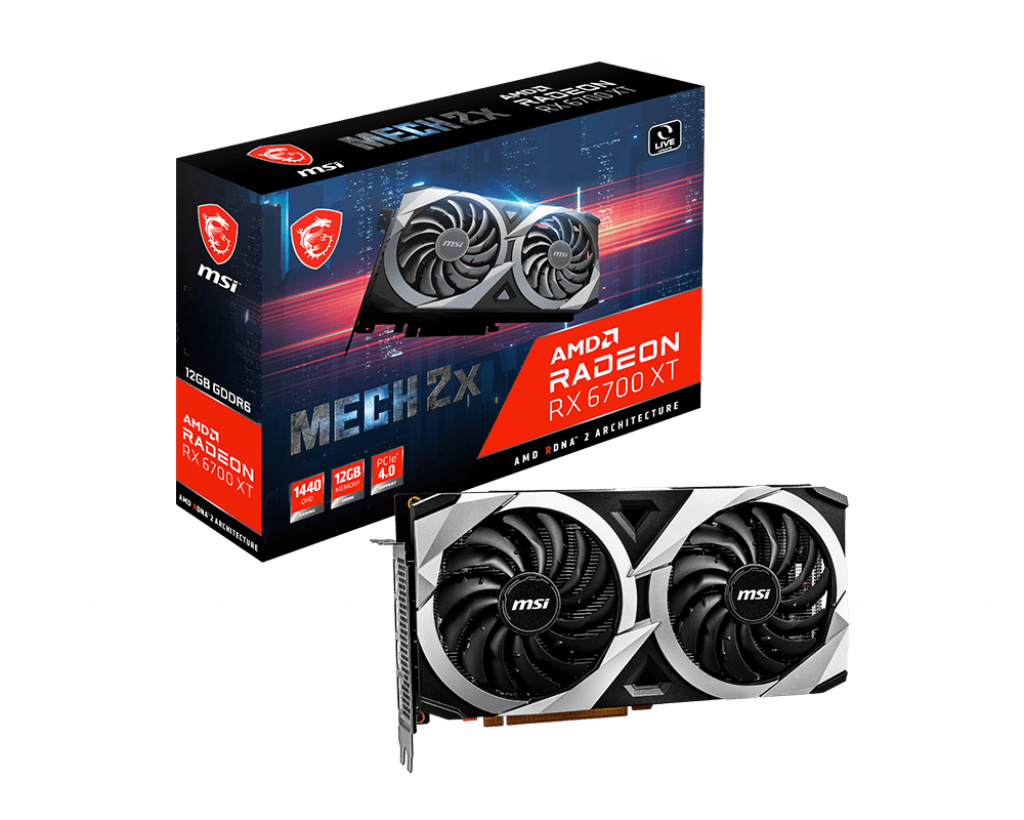 Видеокарта MSI AMD Radeon RX 6700 XT MECH 2X (RX 6700 XT MECH 2X 12G)