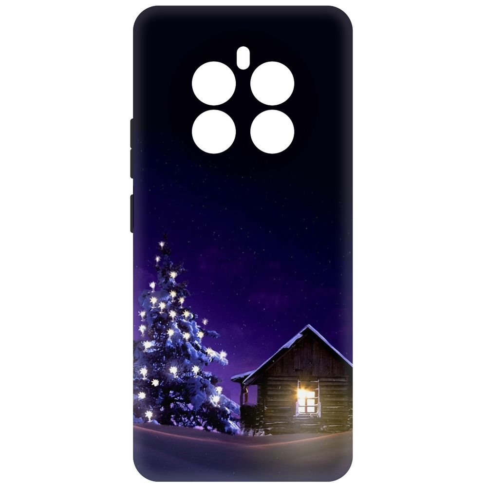 

Чехол-накладка Krutoff Soft Case Зимний домик для Realme 12+ 5G черный