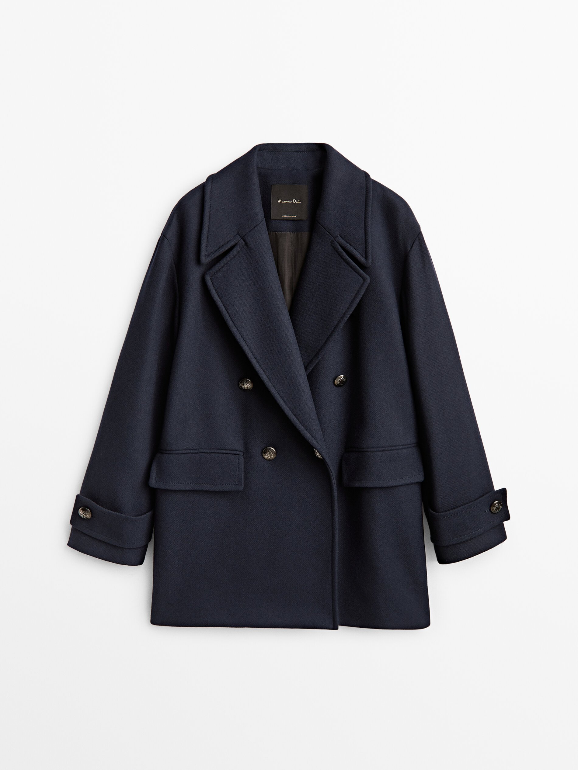 

Пальто женское Massimo Dutti 06417957401 синее M, 06417957401