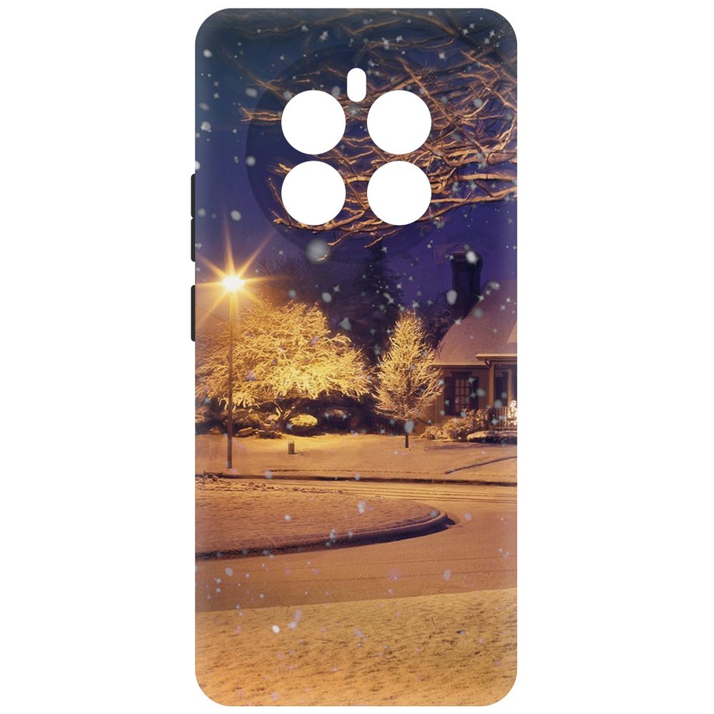 

Чехол-накладка Krutoff Soft Case Зимняя сказка для Realme 12+ 5G черный