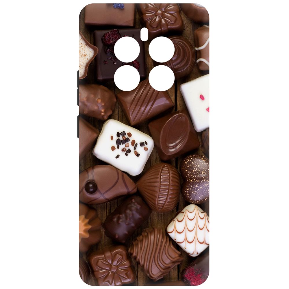 

Чехол-накладка Krutoff Soft Case Конфеты для Realme 12+ 5G черный