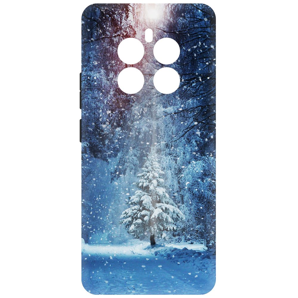 

Чехол-накладка Krutoff Soft Case Лесная ель для Realme 12+ 5G черный