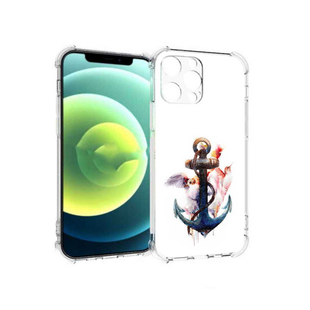 

Чехол MyPads Tocco для Apple iPhone 13 Pro якорь с птицами (PT163086.612.703), Прозрачный, Tocco