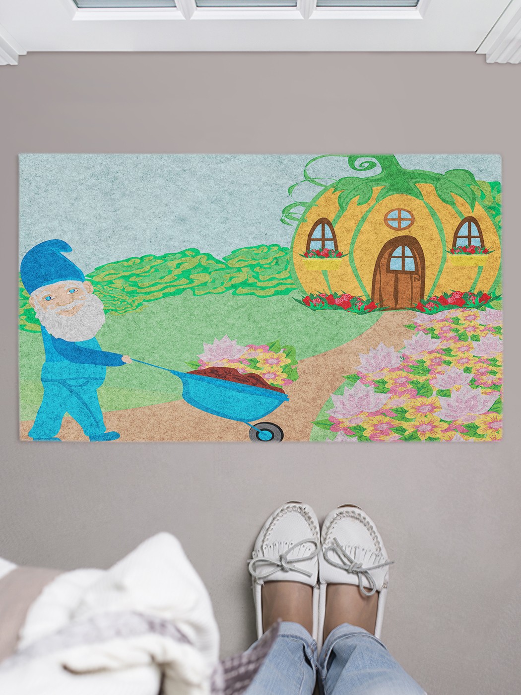 

Придверный коврик в прихожую для обуви, на резиновой основе, 75x45 см door_71390 JoyArty