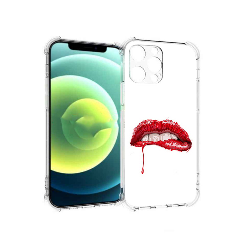 

Чехол MyPads Tocco для Apple iPhone 13 Pro яркие красные губы (PT163086.612.706), Прозрачный, Tocco