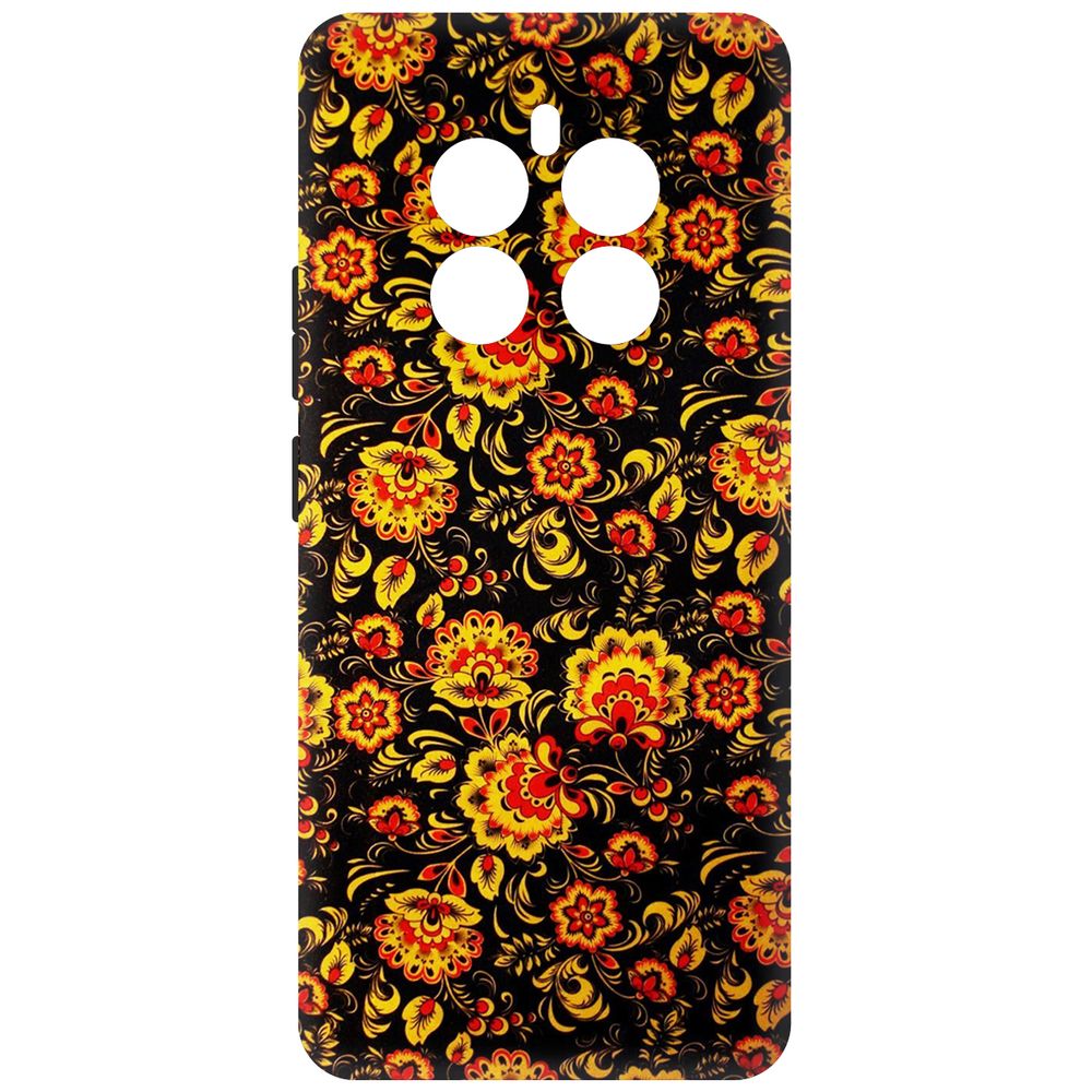 

Чехол-накладка Krutoff Soft Case Хохлома для Realme 12+ 5G черный