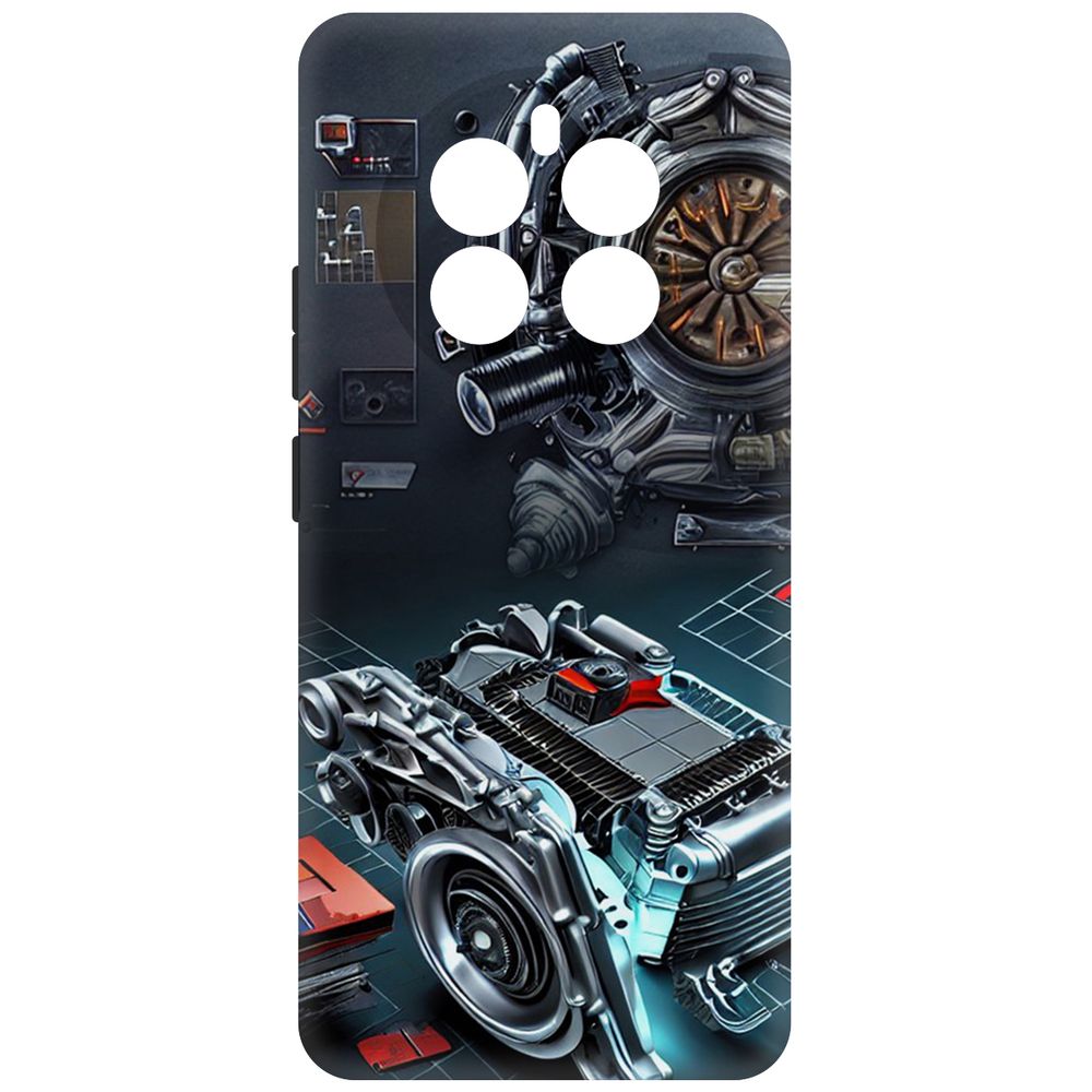 

Чехол-накладка Krutoff Soft Case Моторы для Realme 12+ 5G черный