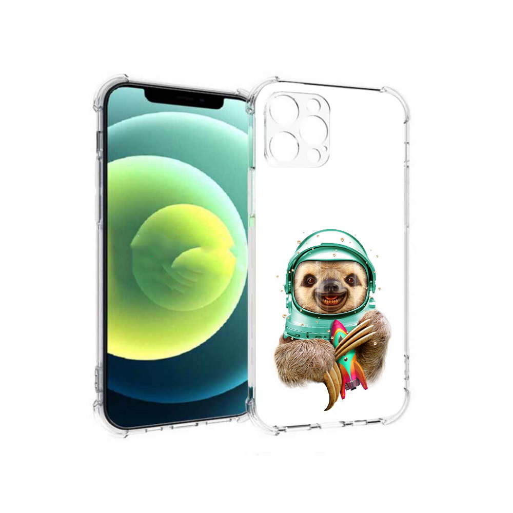 

Чехол MyPads Tocco для Apple iPhone 12 Pro Ленивец астронавт (PT157529.613.104), Прозрачный, Tocco