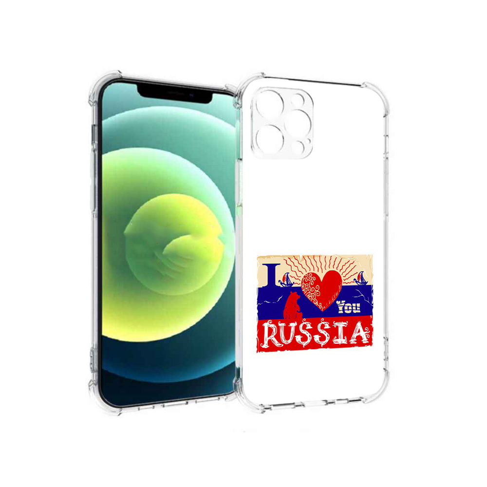 

Чехол MyPads Tocco для Apple iPhone 12 Pro Люблю Россию (PT157529.613.112), Прозрачный, Tocco