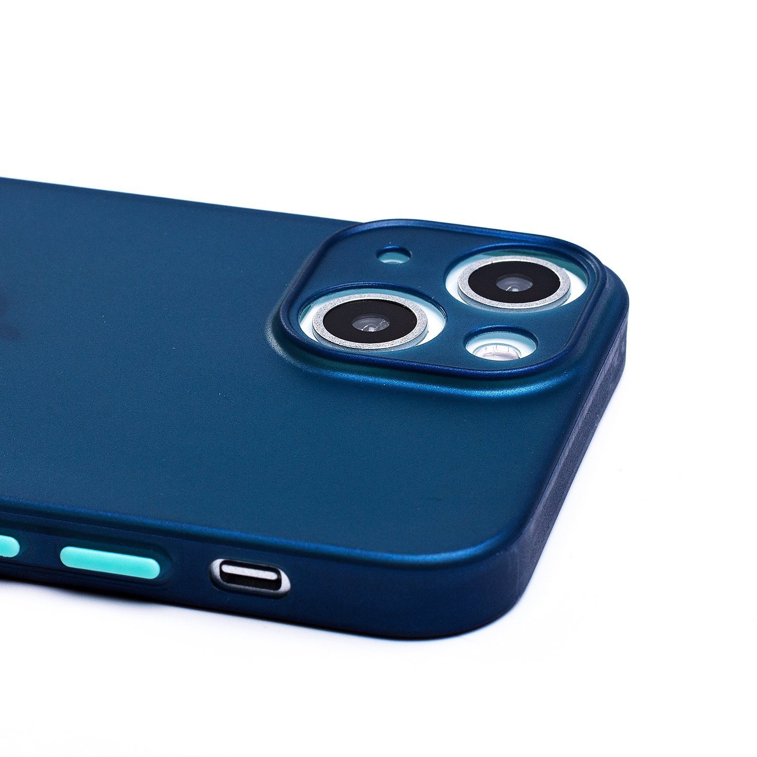 

Чехол iPhone 13 mini пластиковый матовый <прозрачно-синий>, iPhone 13 mini