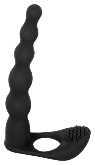 Черная вибронасадка для двойного проникновения Farnell 17 см Lola toys