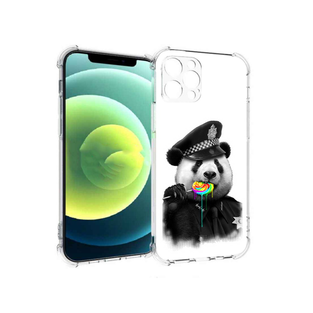 

Чехол MyPads Tocco для Apple iPhone 12 Pro Панда полиция (PT157529.613.130), Прозрачный, Tocco
