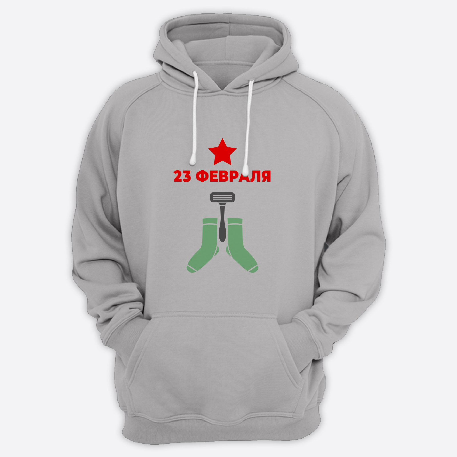 

Худи мужское SHARP&CUT CEF187697 серое 56 RU, Серый, CEF187697