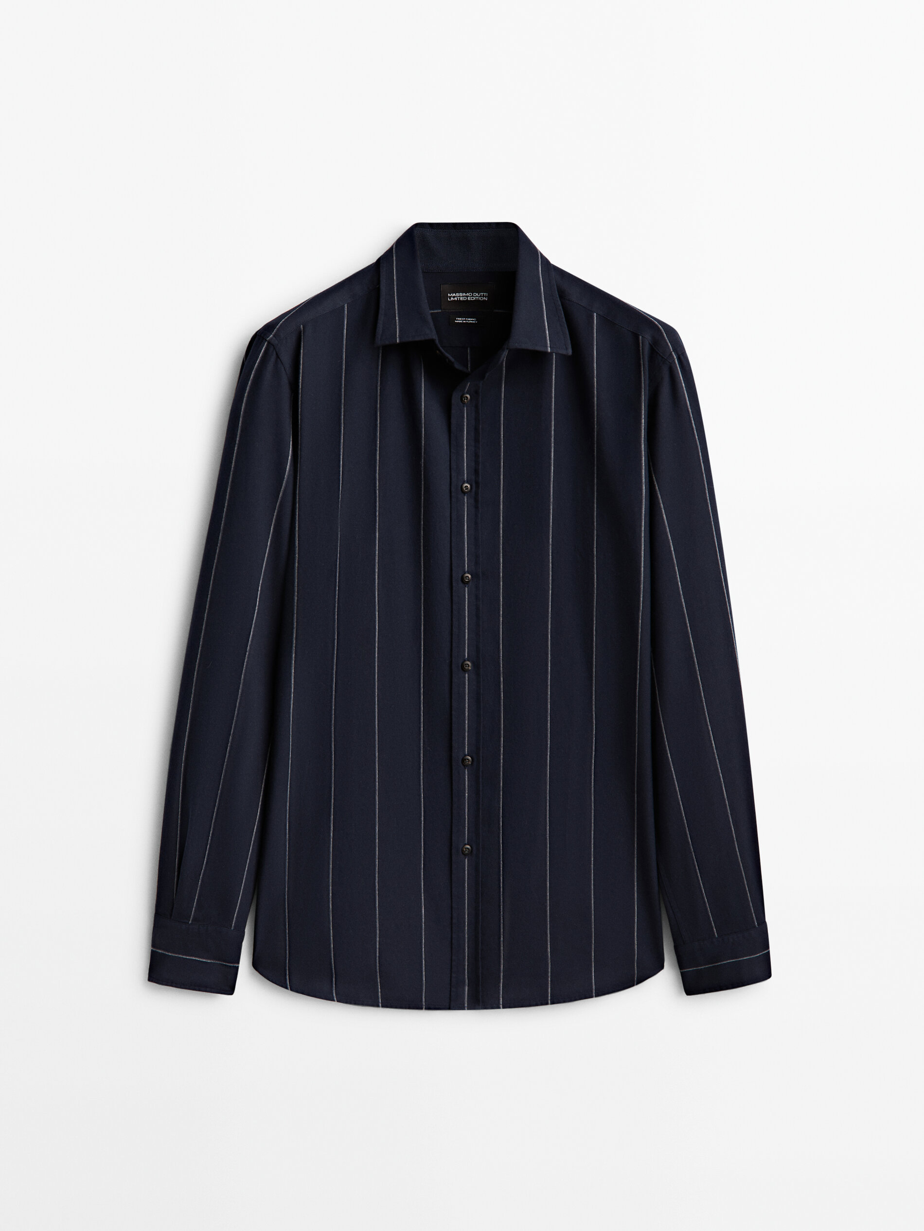 

Рубашка мужская Massimo Dutti 00137348401 синяя M, 00137348401