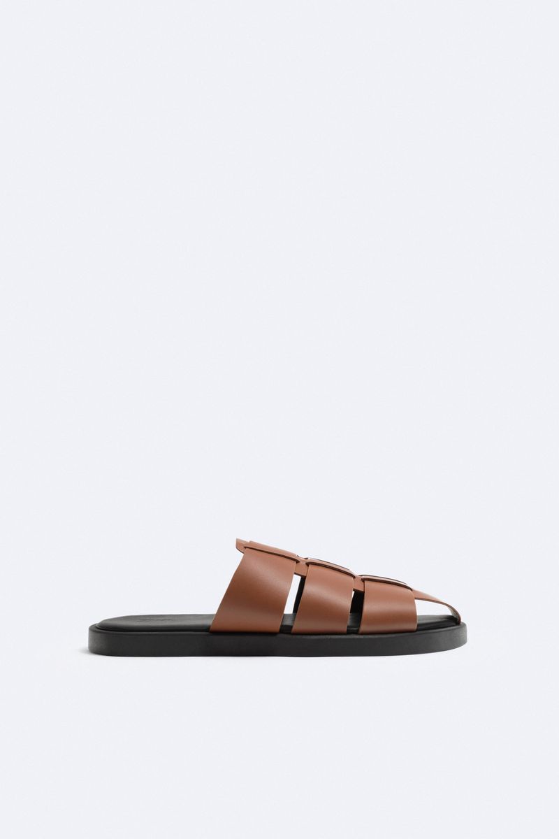 

Сланцы мужские ZARA 12766320 коричневые 44 EU, Коричневый, 12766320