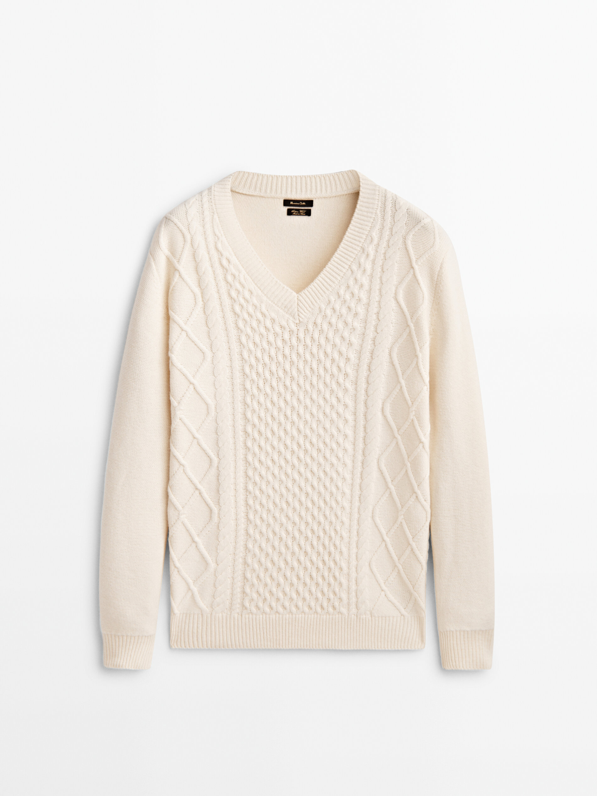 

Пуловер мужской Massimo Dutti 00982412712 белый XL, 00982412712