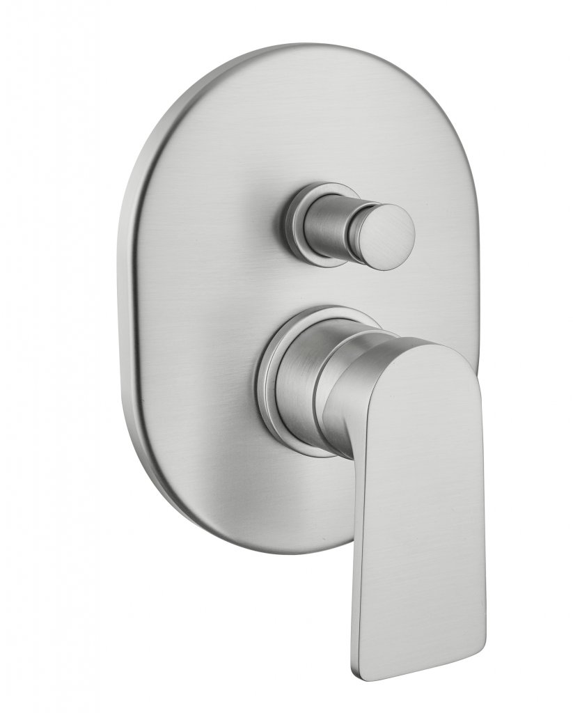 

Встраиваемый однорычажный смеситель для душа с переключателем на 2 выхода, исполнение хром